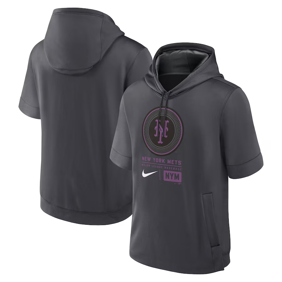 Men MLB New York Mets black 2024 Nike hoodie